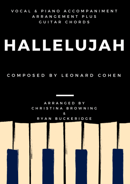 Hallelujah For Early Intermediate Voice With Piano Accompaniment Parts And Lead Sheet Music By Leonard Cohen Sheet Music