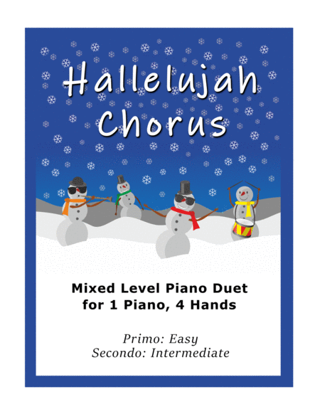 Hallelujah From Handels Messiah Easy Piano Duet 1 Piano 4 Hands Sheet Music