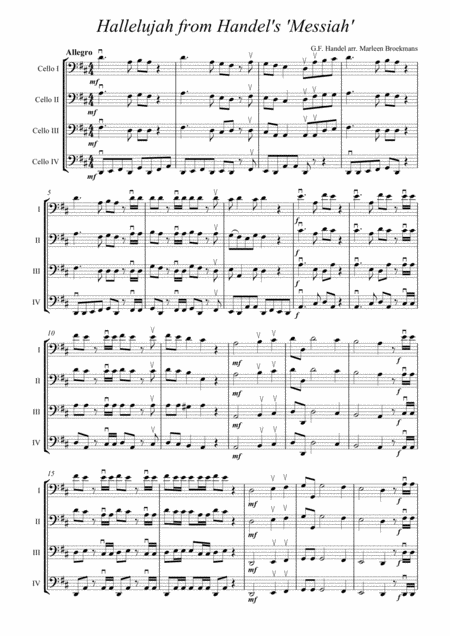 Hallelujah From Handels Messiah Sheet Music