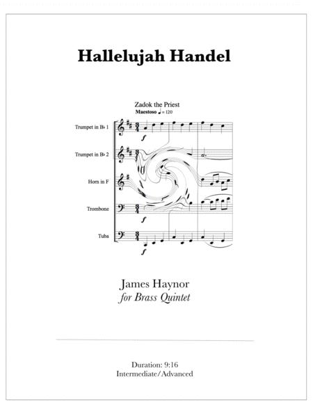 Free Sheet Music Hallelujah Handel For Brass Quintet