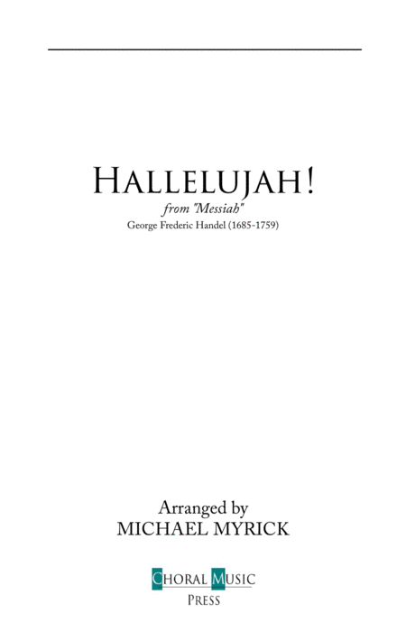 Hallelujah Handel Key Bb Sheet Music