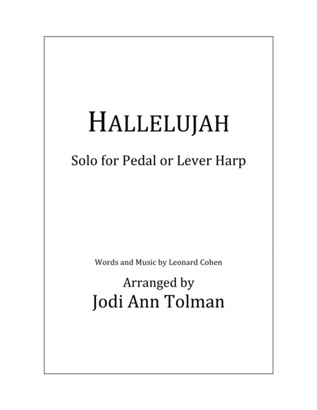 Hallelujah Harp Solo Sheet Music