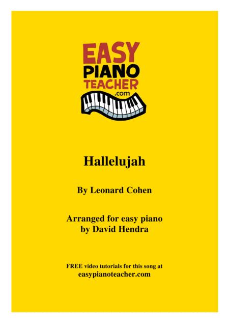 Free Sheet Music Hallelujah Leonard Cohen Very Easy Piano With Free Video Tutorials