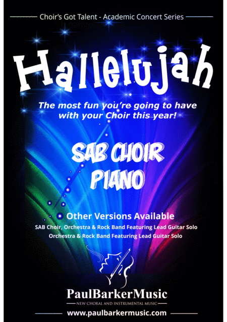 Free Sheet Music Hallelujah Sab Choir Piano
