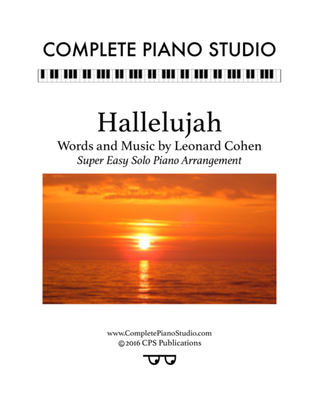 Hallelujah Super Easy Solo Piano Arr Sheet Music