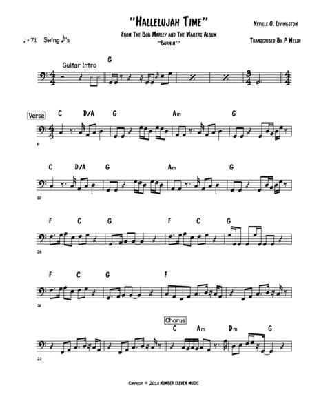 Free Sheet Music Hallelujah Time Bass Guitar Tab