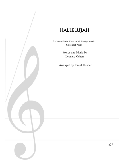 Hallelujah Vocal Sheet Music