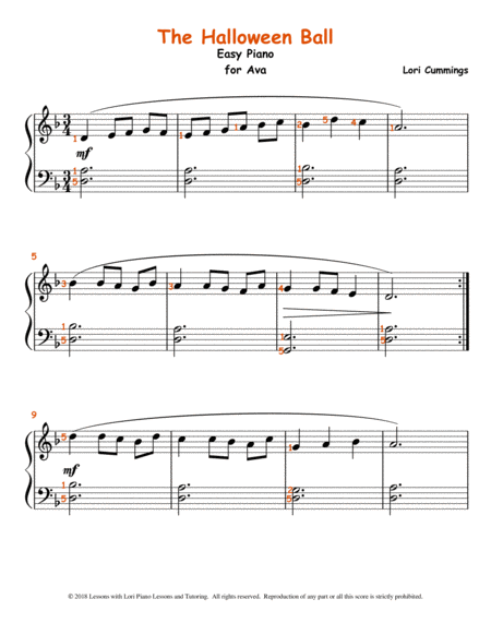 Free Sheet Music Halloween Ball