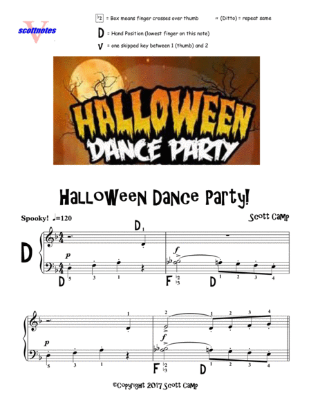 Free Sheet Music Halloween Dance Party