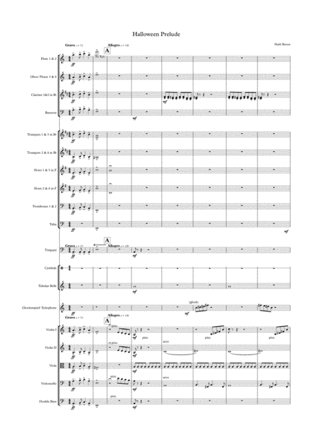 Free Sheet Music Halloween Prelude For Small Orchestra