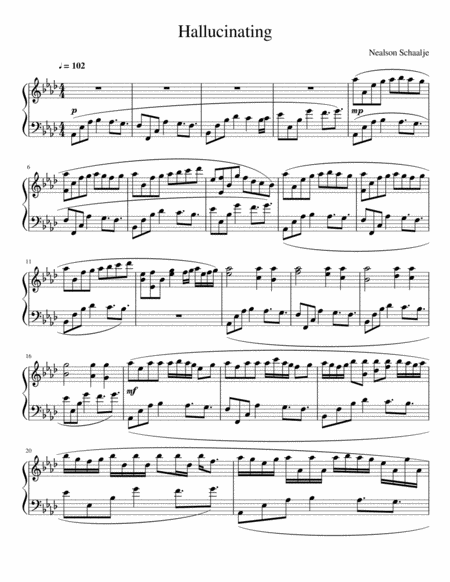 Free Sheet Music Hallucinating