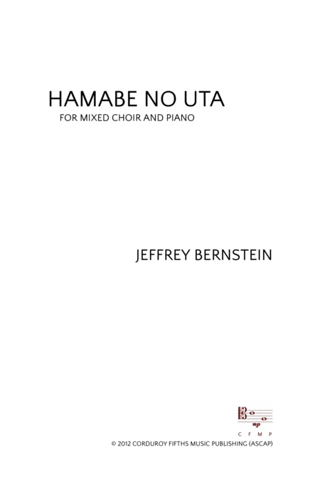 Free Sheet Music Hamabe No Uta