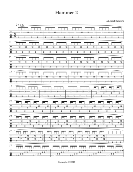 Hammer 2 Sheet Music