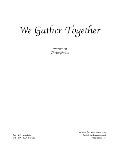 Handbells We Gather Together Sheet Music