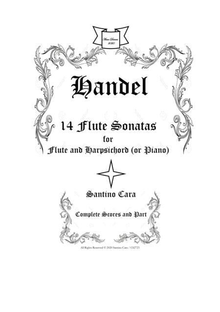 Handel 14 Flute Sonatas Op 1 For Flute And Harpsichord Or Piano Scores And Part Sheet Music