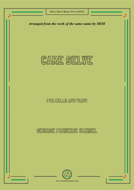 Handel Care Selve For Cello And Piano Sheet Music