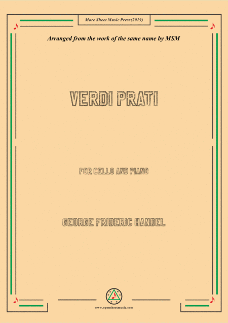 Handel Verdi Prati For Cello And Piano Sheet Music