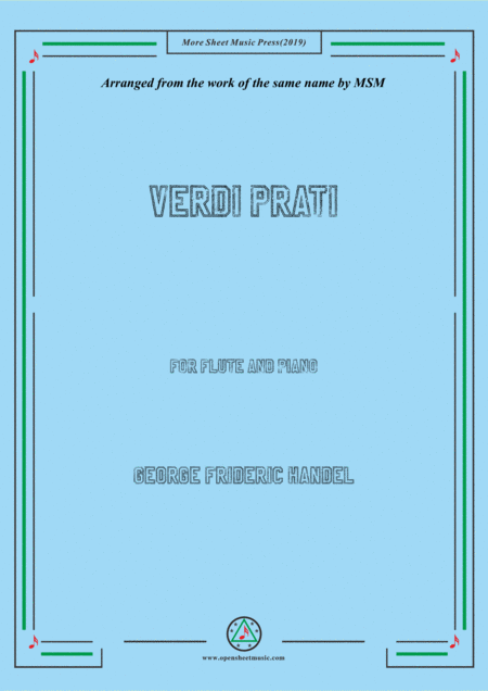 Handel Verdi Prati For Flute And Piano Sheet Music