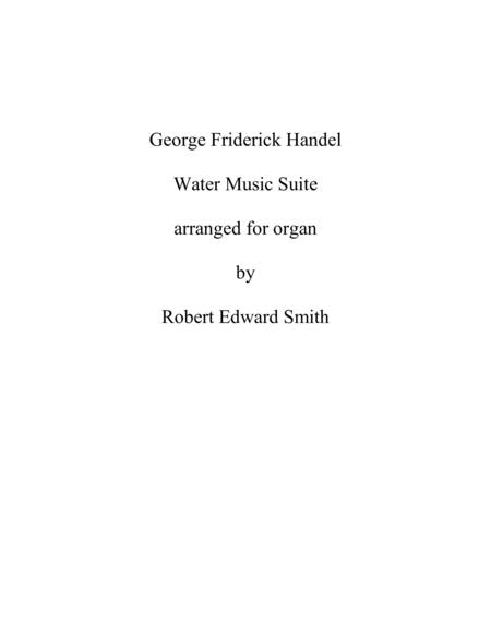 Free Sheet Music Handel Water Music For Organ