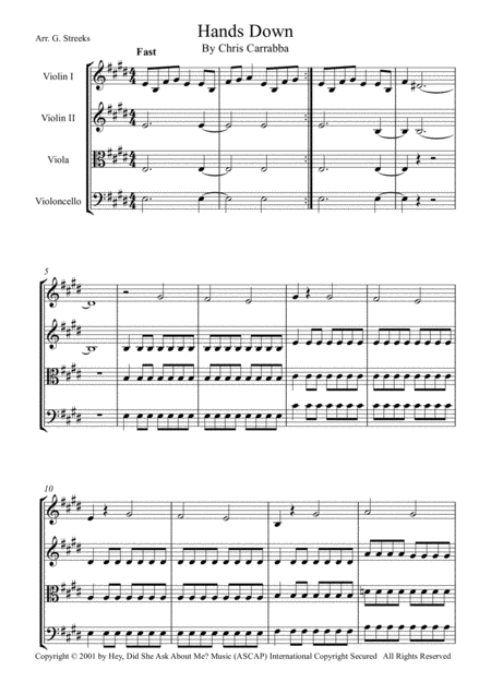 Free Sheet Music Hands Down