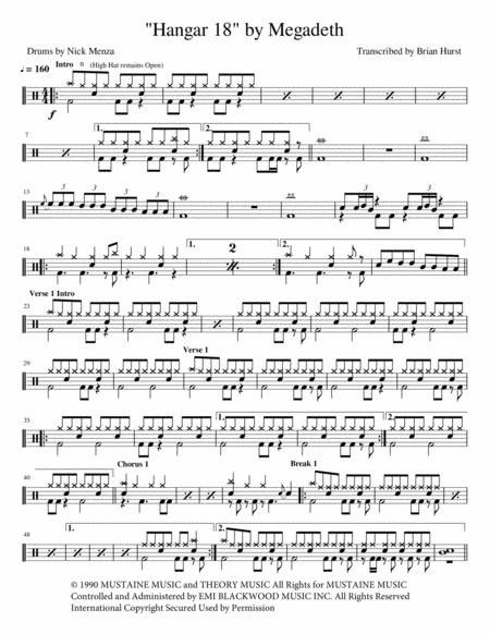 Free Sheet Music Hangar 18