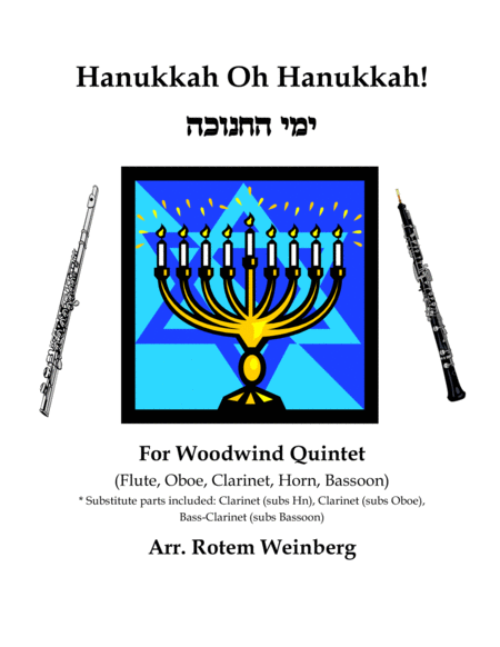 Hanukkah Oh Hanukkah Woodwind Quintet Sheet Music