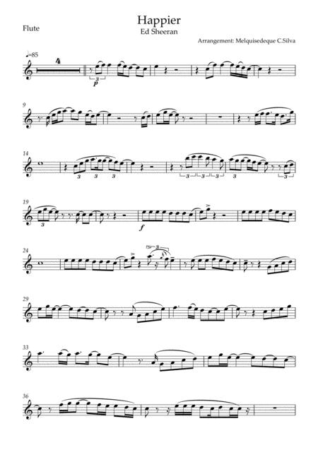 Free Sheet Music Happier Flute