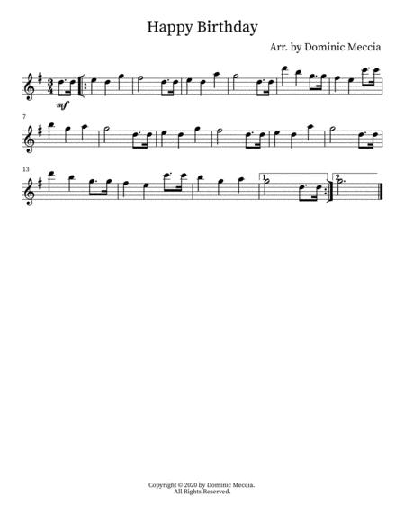 Free Sheet Music Happy Birthday French English Horn