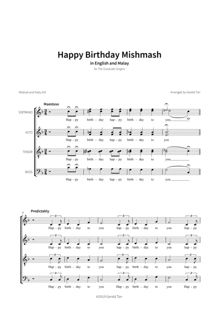 Happy Birthday Mishmash Sheet Music