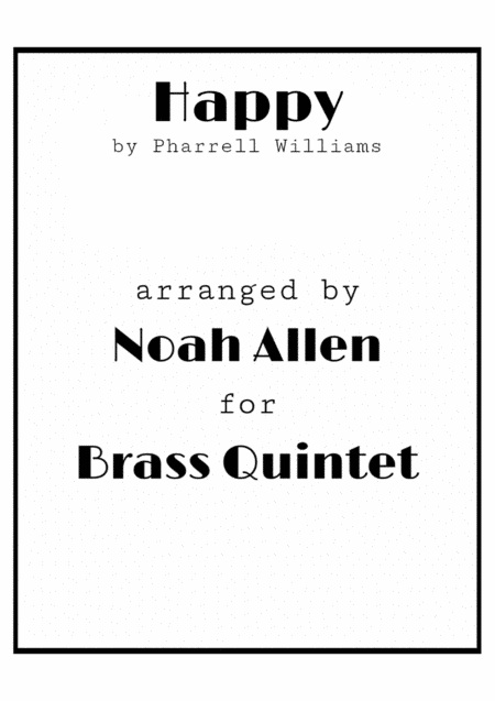 Free Sheet Music Happy Brass Quintet