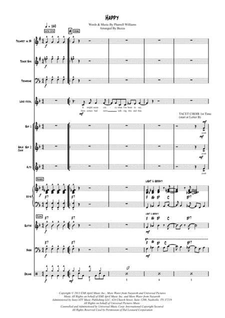 Free Sheet Music Happy For Small Ensemble With Ssa Choir