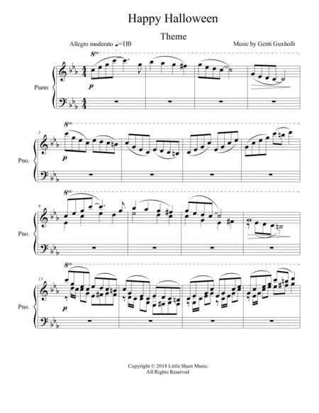 Happy Halloween Piano Solo Sheet Music