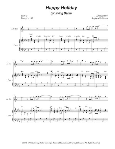 Happy Holiday Alto Saxophone And Piano Sheet Music