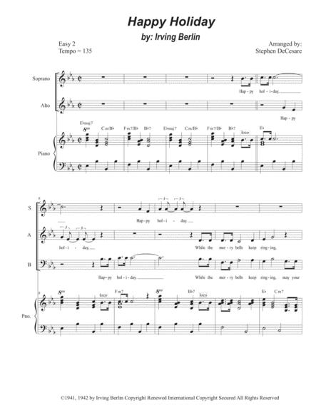 Happy Holiday Vocal Trio Sab Sheet Music