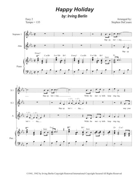 Happy Holiday Vocal Trio Ssa Sheet Music