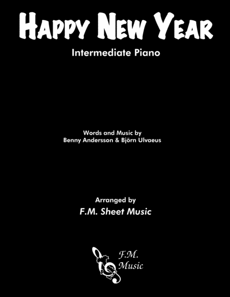 Free Sheet Music Happy New Year Intermediate Piano