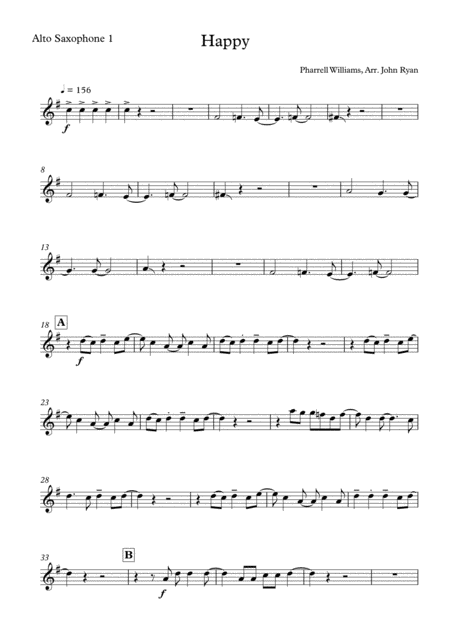 Happy Saxophone Quartet Aatb Sheet Music