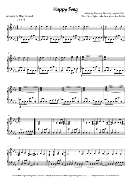 Happy Song Sheet Music