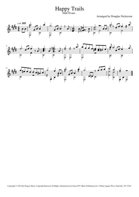 Happy Trails Guitar Solo Sheet Music