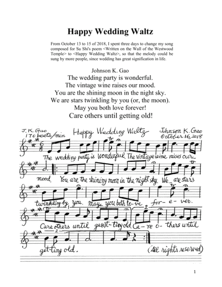 Happy Wedding Waltz Sheet Music