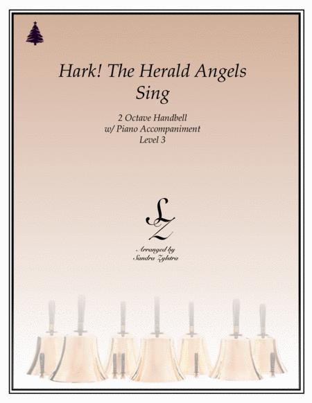 Free Sheet Music Hark The Herald Angels Sing 2 Octave Handbells Piano Accompaniment
