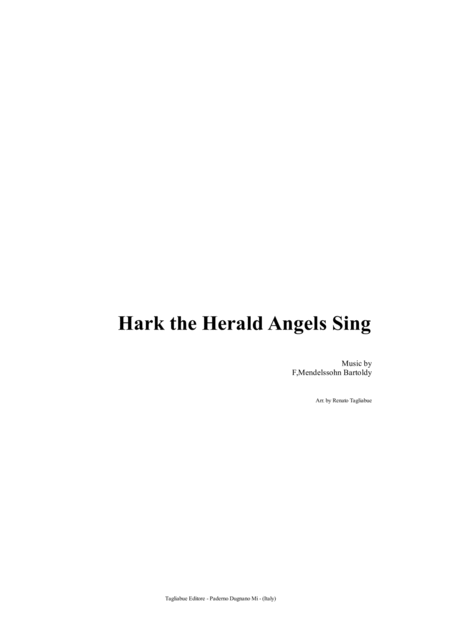 Hark The Herald Angels Sing Arr For Piano Organ Sheet Music