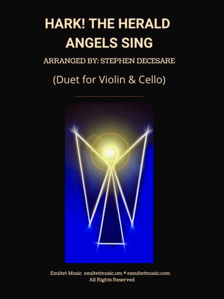 Free Sheet Music Hark The Herald Angels Sing Duet For Violin And Cello