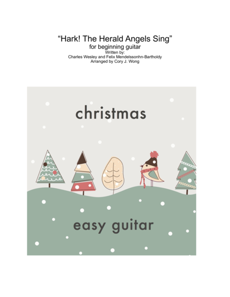 Hark The Herald Angels Sing Easy Guitar W Tab Sheet Music