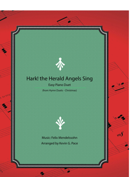 Hark The Herald Angels Sing Easy Piano Duet Sheet Music