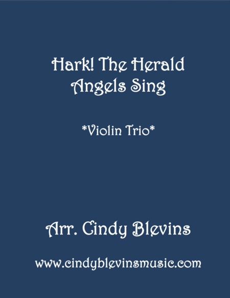 Free Sheet Music Hark The Herald Angels Sing For Violin Trio