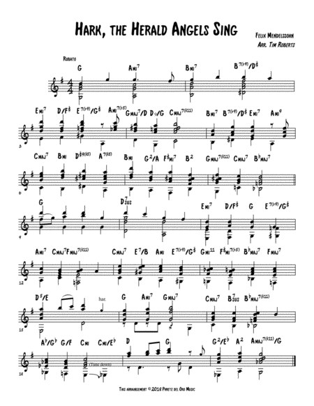 Hark The Herald Angels Sing Guitar Solo Sheet Music