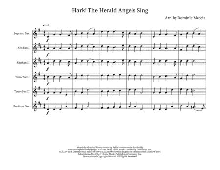 Hark The Herald Angels Sing Sax Sixtet Sheet Music