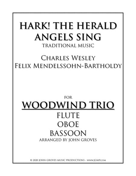 Free Sheet Music Hark The Herald Angels Sing Woodwind Trio