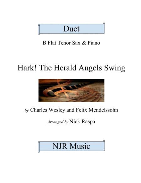 Hark The Herald Angels Swing Tenor Sax Piano Adv Int Sheet Music